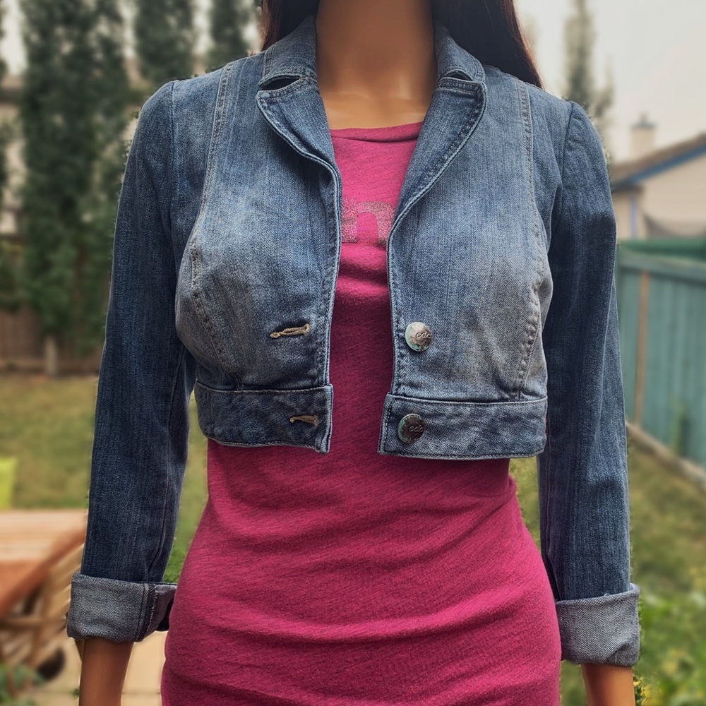 EDC (Espirit) cropped denim jacket